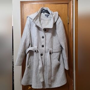 Gallery Textured Gray Trench Coat